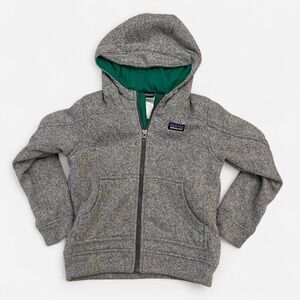 Patagonia Gray Hoodie with Green Interior